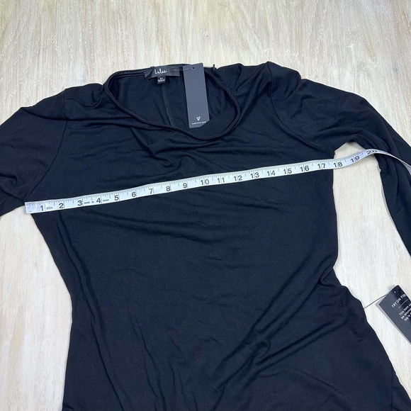 NWT Lulu's Swept Away Black Long Sleeve Jersey Knit Side Slit Maxi Dress Size XL - Picture 9 of 15